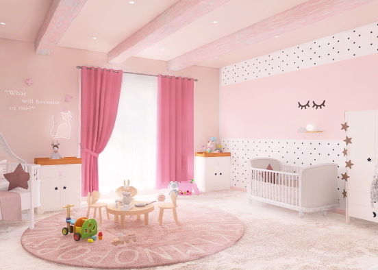 baby girl room 🩷 Design Rendering