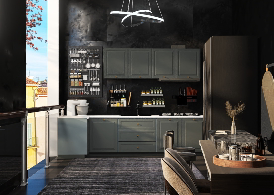 Summer mini-kitchen 🖤 Design Rendering