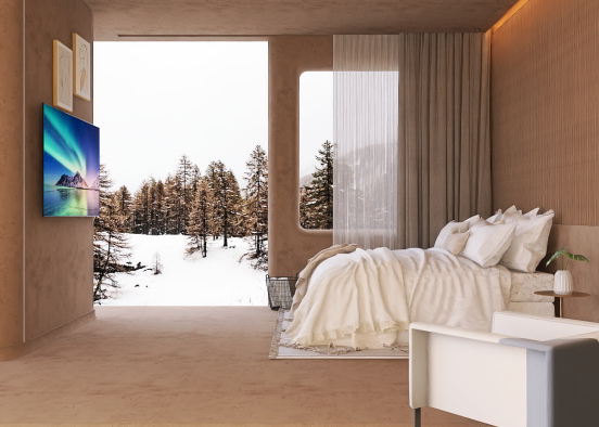 Winter Bedroom Design Rendering