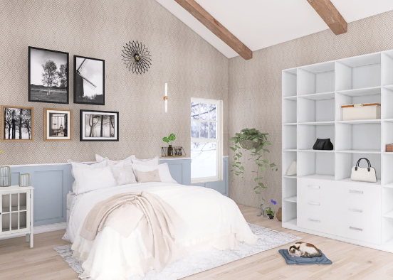 bedroom soft modern Design Rendering