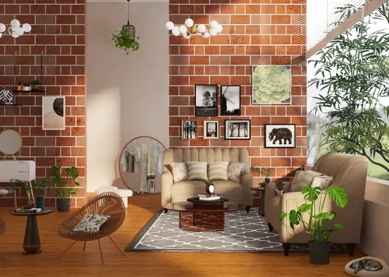 relaxing living area Design Rendering