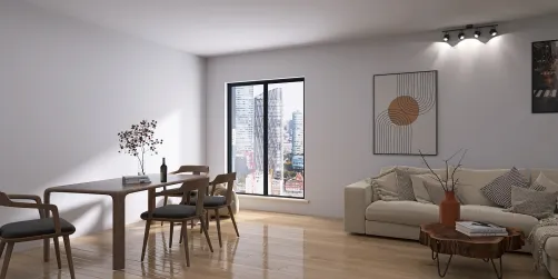 Slightly complex living/dining room 
