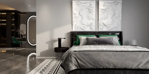 Bedroom with walk in wardrobe 