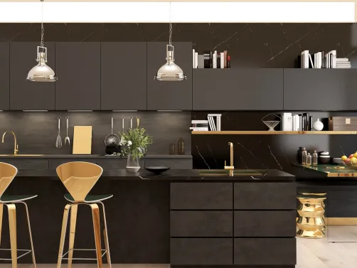 Black and Gold kitchen