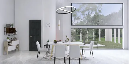 White dining room 