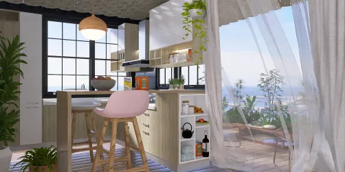 Cocina frente al mar