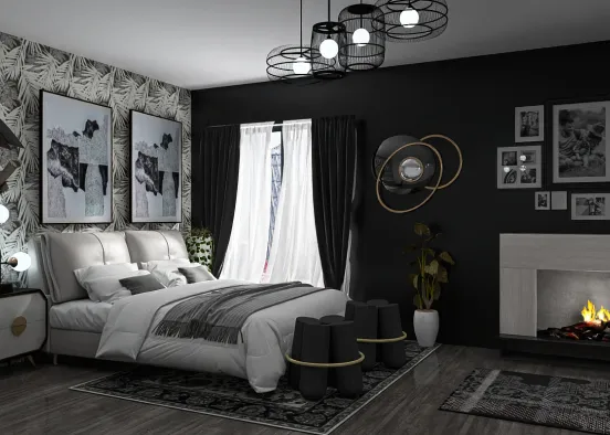 # Black and white corner Renderização de Design