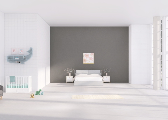 Master bedroom / baby’s room Design Rendering