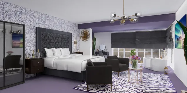 Purple Bedroom.