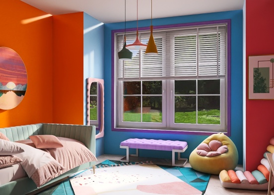 Colorful Room Design Rendering