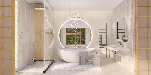 Luxury white zen bathroom 🤍🚿