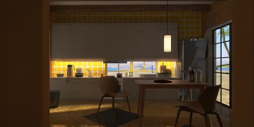 Yellow kitchen 