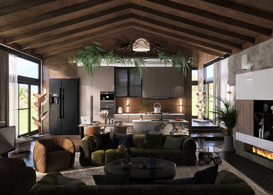 cozy cabin like bungalow  Design Rendering