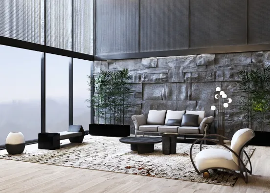 Contemporary styled living area  Design Rendering