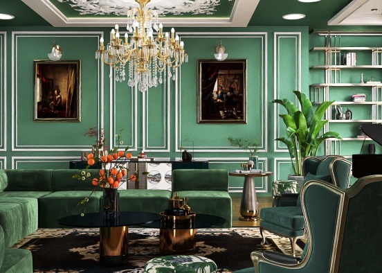 Modern classics in emerald green  Design Rendering