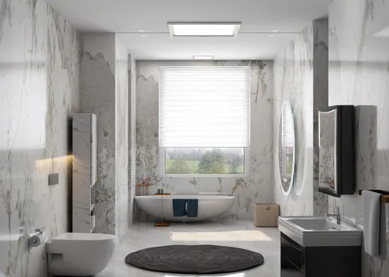 A bathroom 🪥 
 Design Rendering