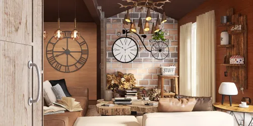 Vintage Living Room🪵💡✨