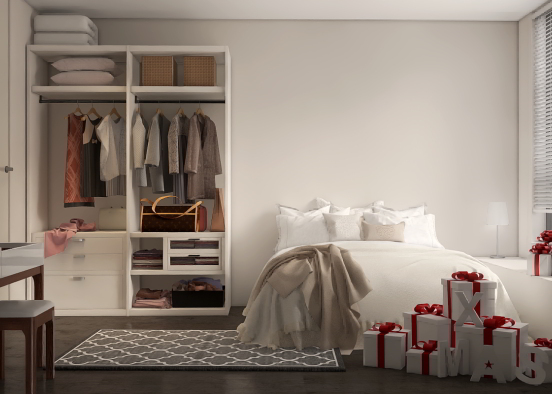 Christmas bedroom Design Rendering