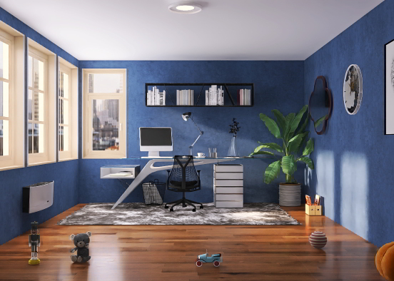 work from home office
 Design Rendering