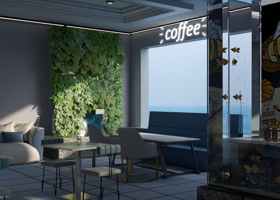 Coastal Cafe  Design Rendering