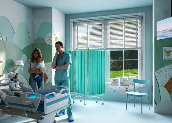 # Hospital room for kids Renderização de Design