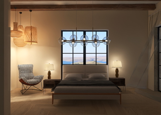 South African Bedroom  Design Rendering