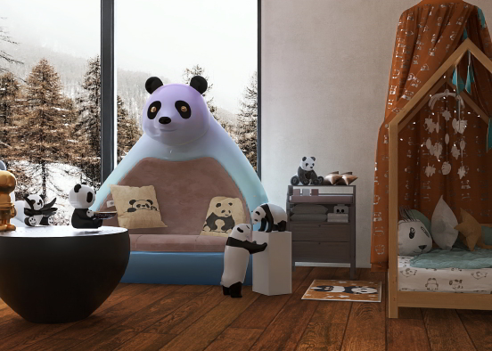Panda lovers Design Rendering