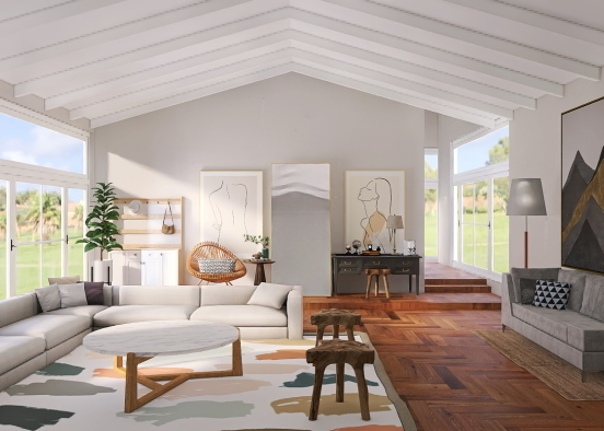luxury living room  Design Rendering