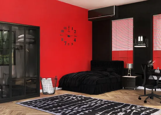 The Reddest Room Design Rendering