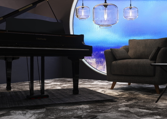 Piano room 🖤 Design Rendering