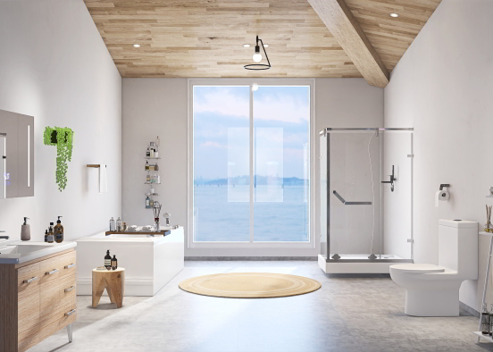 bathroom 🤍🪵 Design Rendering