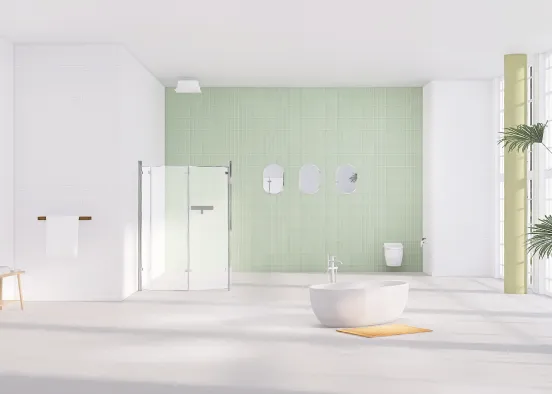 Minimalistic bathroom Design Rendering