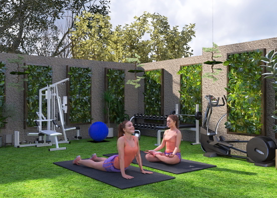 gym and yoga🧘‍♀️ Design Rendering