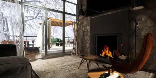 Cozy living space with outdoor patio