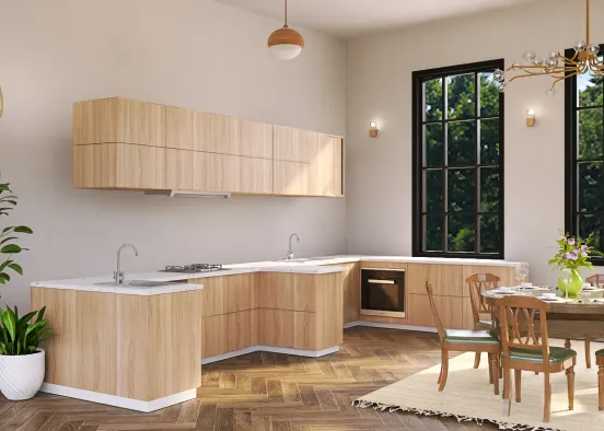 Kitchen with a View Design Rendering