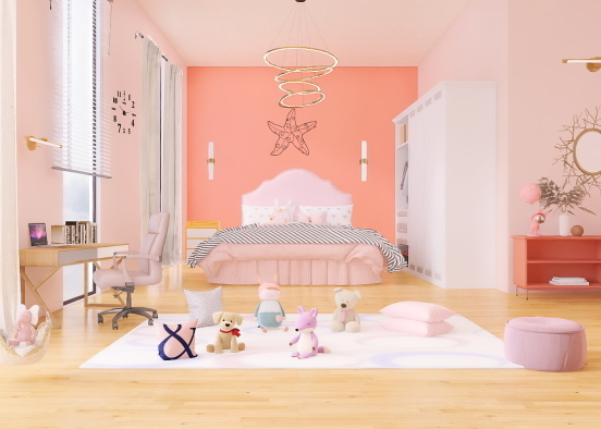 Pretty girl's room Design Rendering