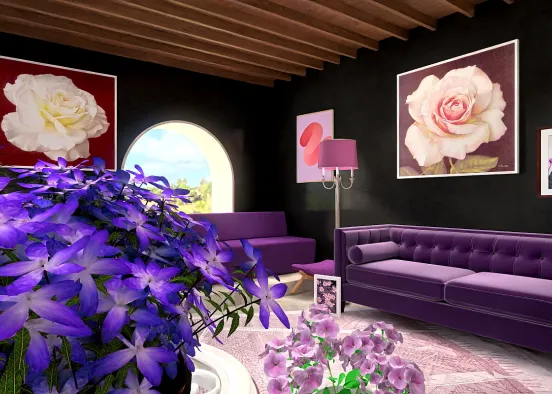 Purple room Design Rendering