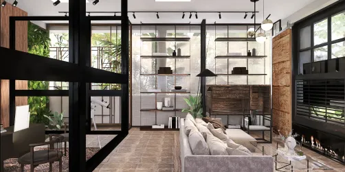 -A modern corridor-
