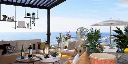terrasse vue sur mer 🌊🏖