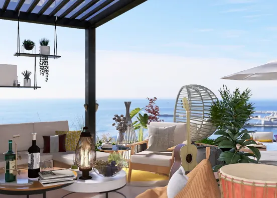 terrasse vue sur mer 🌊🏖 Design Rendering