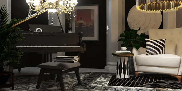 Fancy Elegant Piano Room