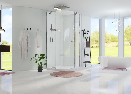 Elegant bathroom  Design Rendering