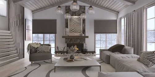 Brown Winter Cabin
