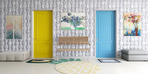 The kids room and they hallway 