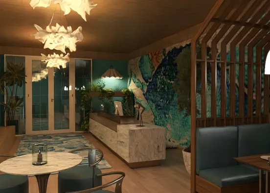 # Captain Trey's Seafood House Renderização de Design