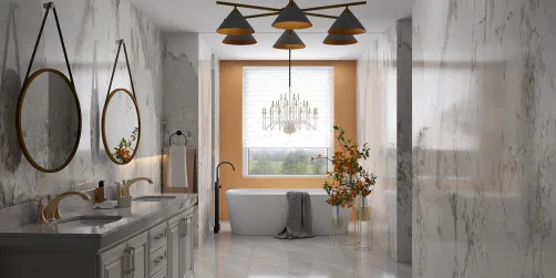 Peach Color Bathroom 