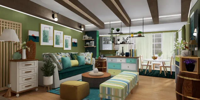 Eco living room design.