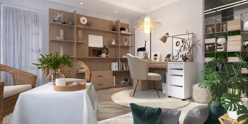 Cozy, country office 