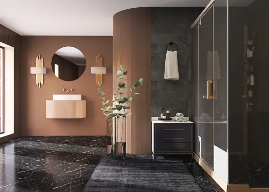Luxury bathroom  Design Rendering