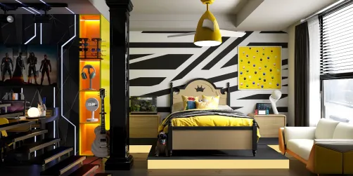 boys basement bedroom 